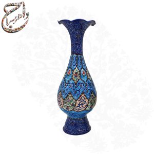 سرویس بشقاب و گلدان میناکاری با جعبه