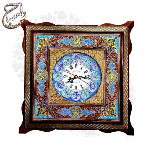ساعت دیواری مینا و خاتم کاری ممتاز