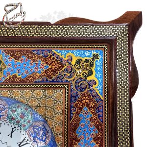 ساعت دیواری مینا و خاتم کاری ممتاز
