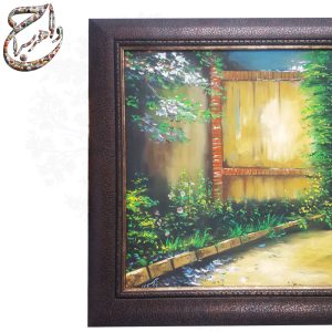 تابلو نقاشی رنگ روغن طرح دیوار کاه گلی