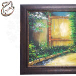 تابلو نقاشی رنگ روغن طرح دیوار کاه گلی