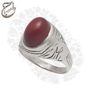 انگشتر عقیق یمنی سرخ کهنه و اصیل