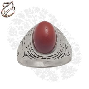 انگشتر عقیق یمنی سرخ کهنه و اصیل