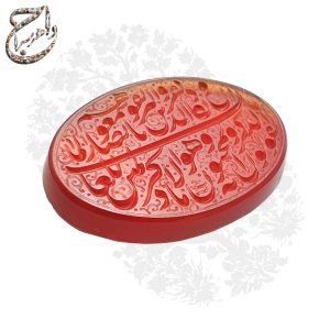 عقیق سرخ خراسانی حکاکی آیه «و ان یکاد»