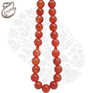 تسبیح ۳۳ دانهای عقیق پرتقالی سلیمانی