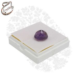 نگین آمیتیست طبیعی تراش جواهری | سایز انگشتری ۱۵×۱۲ میلی‌متر
