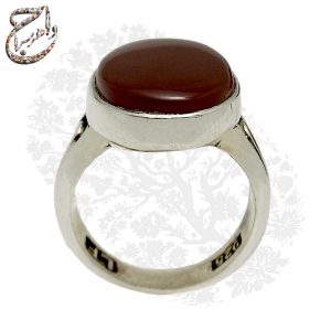 انگشتر عقیق سرخ یمنی رکاب نقره