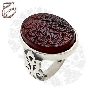 انگشتر عقیق کرزی خط متین (افوض امری الی الله ان الله بصیر بالعباد)