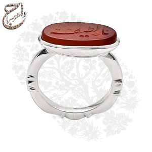 انگشتر عقیق کهنه یمنی حکاکی سر (یا لطیف)