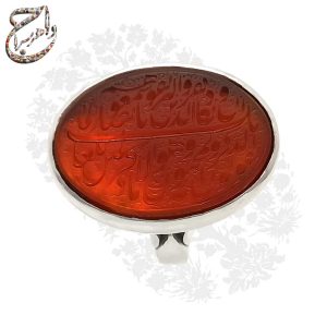 انگشتر عقیق سرخ خراسانی با حکاکی آیه شریفه «وَإِن یَکاد»