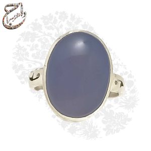 انگشتر عقیق کبود یمنی رکاب نقره دست ساز